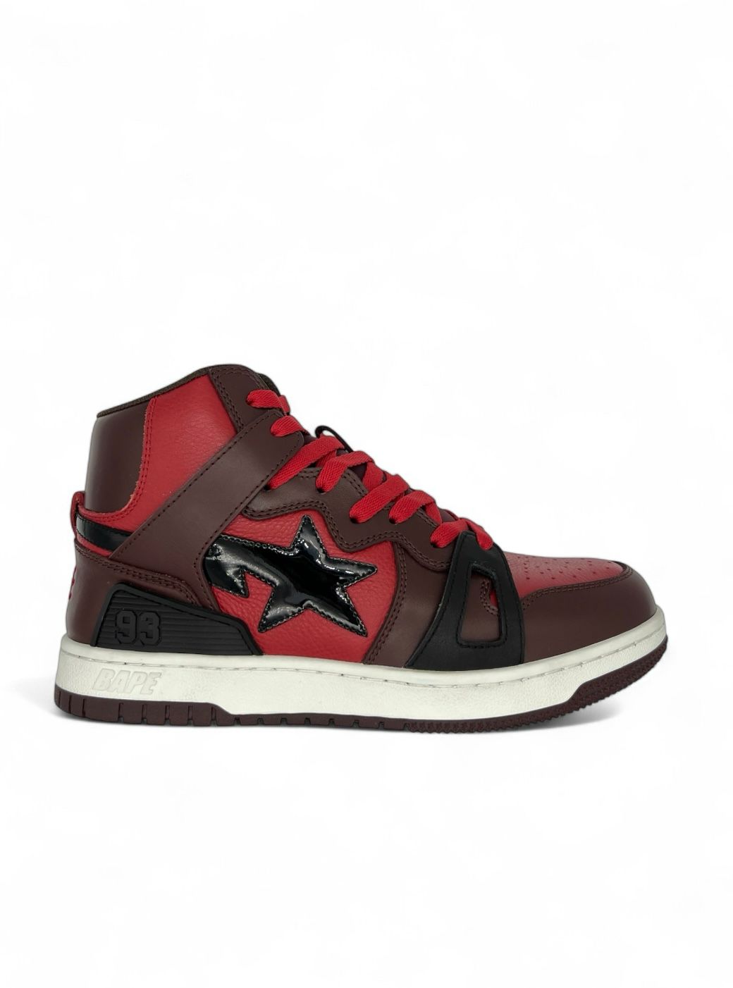 A Bathing Ape Bape Sta 93 Hi 'Red Burgundy'