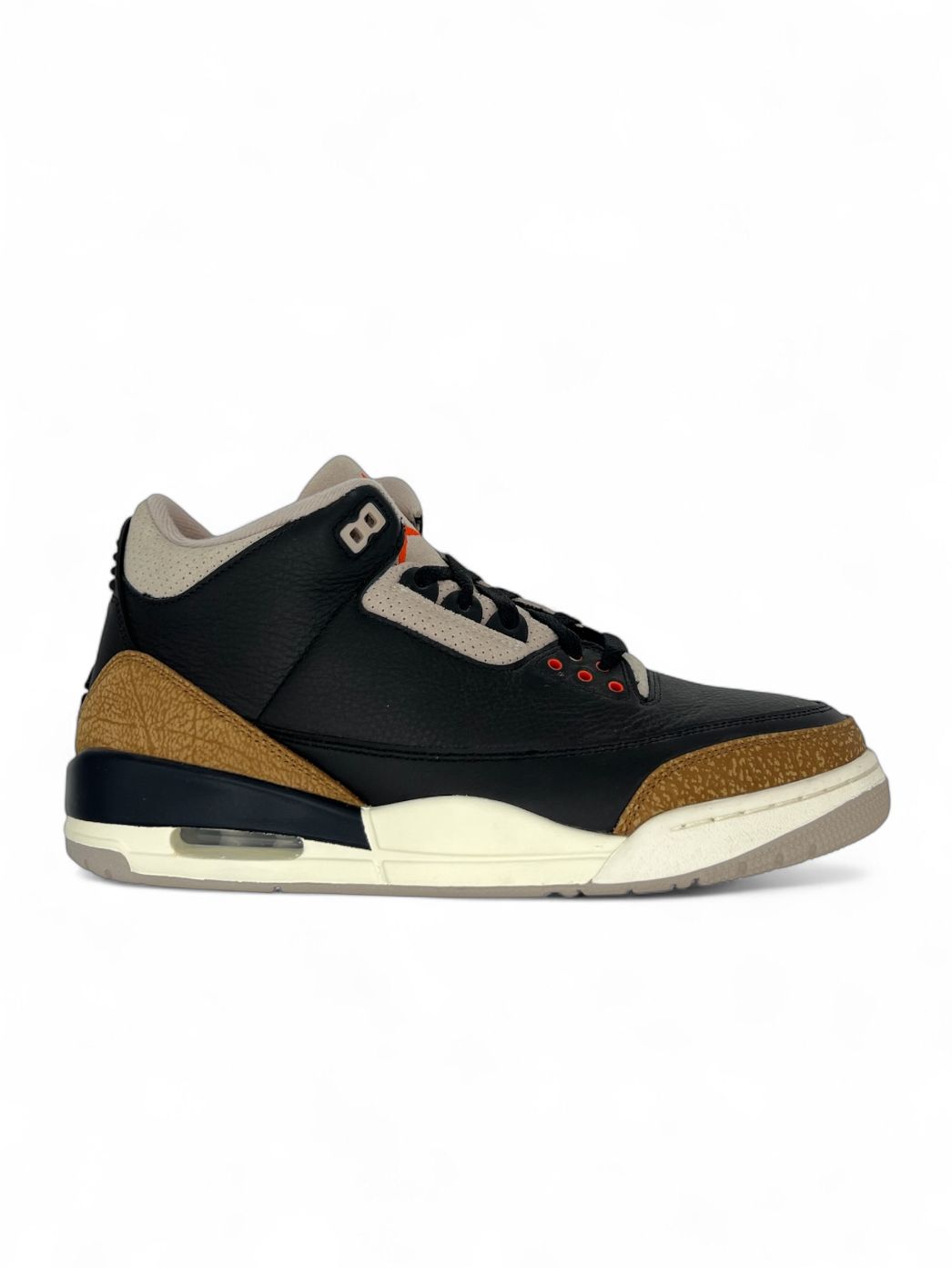 Jordan 3 Retro 'Black Rush Orange Fossil Stone'